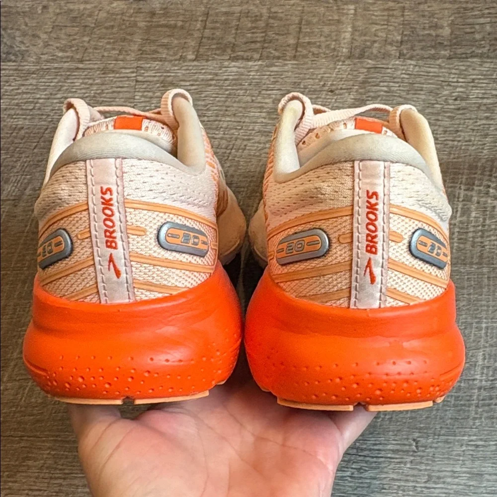 Brooks Glycerin 20 Running Shoes Women's 7 Peach/Tangerine/Orange - Picture 7 of 10